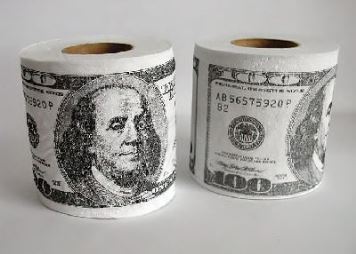 Toaletní papír DOLARY - 100 USD