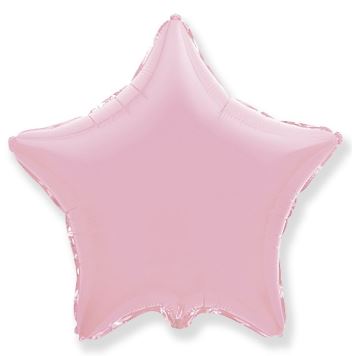 Balón foliový 45 cm  Hvězda pastelová světle růžová