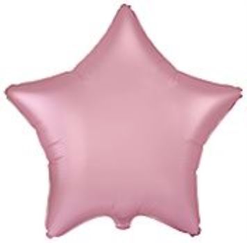 Balón foliový 45 cm  Hvězda PASTELOVÁ RŮŽOVÁ
