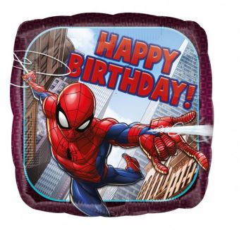 Balón foliový Spiderman - narozeniny - Happy Birthday - 43 cm