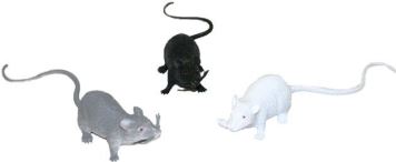 Myš 3 druhy 18 cm (ŠEDÁ, BÍLÁ, ČERNÁ)