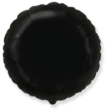 Balón foliový 45 cm Kulatý černý