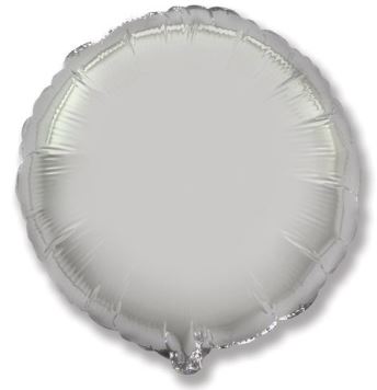 Balón foliový 45 cm Kulatý  stříbrný
