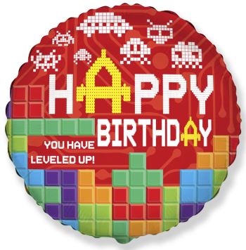 Balónek foliový Happy birthday - narozeniny - MINECRAFT - 45 cm