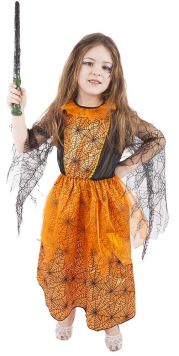 Kostým čarodějnice oranžový Halloween vel. M