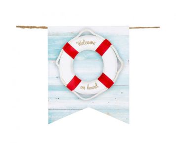 Girlanda námořní -  Záchranný  kruh - Vítejte na palubě - 400 cm
