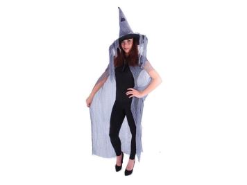 Plášť čarodějnice - čaroděj s kloboukem dospělý - Halloween