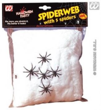 Pavučina 100 g + 5 pavouků - Halloween