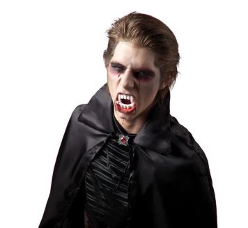 Upíří zuby s umělou krví 12 ml - upír - vampír - drakula - Halloween
