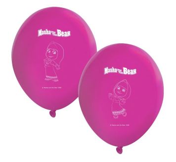 Balónky MÁŠA A MEDVĚD, 8 ks -28 cm
