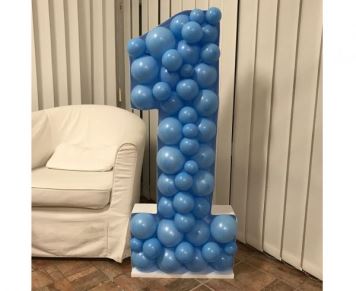 Konstrukce na balonky  – číslice 1