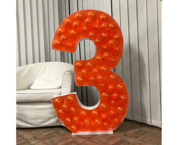 Konstrukce na balonky  – číslice 3
