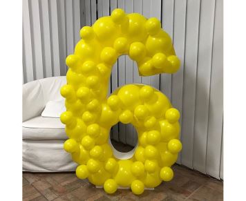 Konstrukce na balonky  – číslice 6