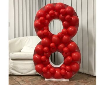 Konstrukce na balonky  – číslice 8