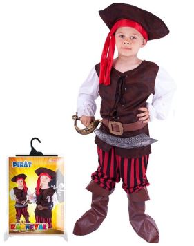 Kostým pirát,  klobouk, návleky vel. S