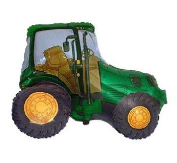 Balón foliový 60 cm Traktor - farma - zelený