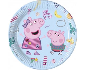 Papírové talíře prasátko Peppa "Peppa Pig", 23 cm, 8 ks