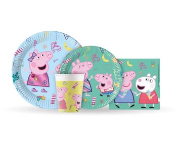 Papírové talíře prasátko Peppa "Peppa Pig", 23 cm, 8 ks