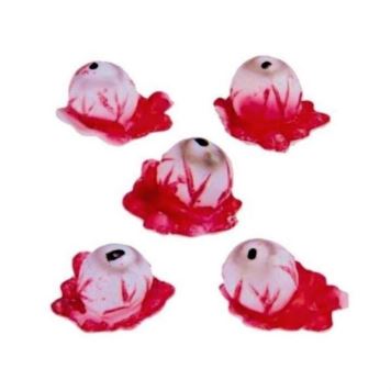 Dekorace plastové krvavé oko- oči - 5ks - Halloween - 5 x 5 x 3.5 cm
