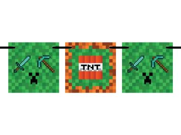Girlanda vlajky Minecraft - TNT - 300 cm