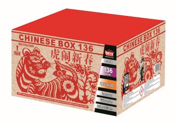 Ohňostroj - BATERIE VÝMETNIC CHINESE BOX 136 RAN 2/1 - multikalibr