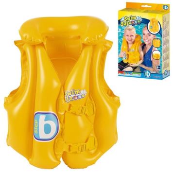 Nafukovací vesta plavecká - plovací - žlutá (vel.3-6 let)
