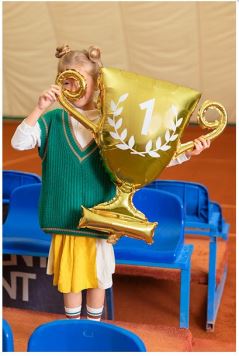 Foliový balónek vítězný pohár - zlatý - 64 cm