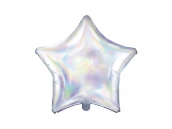 Balón foliový 48 cm Hvězda opalizující / duhová - Unicorn / Jednorožec