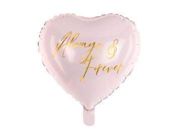 Balónek foliový Always & Forever 45 cm, světle růžový