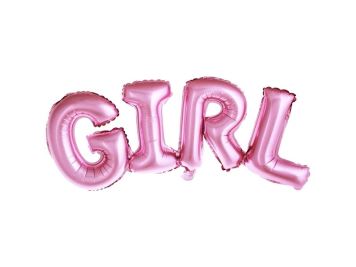 Balón foliový Girl - holčička - 74x33cm, RŮŽOVÝ (NELZE PLNIT HELIEM)