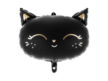 Balón foliový - kočička - kočka - černá - 48 cm