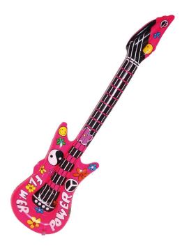 Nafukovací kytara Hippie - Hipís - 60. léta - 105 cm