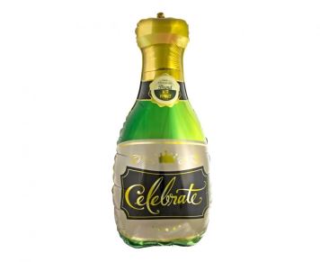 Balón foliový láhev šampaňské - Champagne - Silvestr/HAPPY NEW YEAR - 72 cm