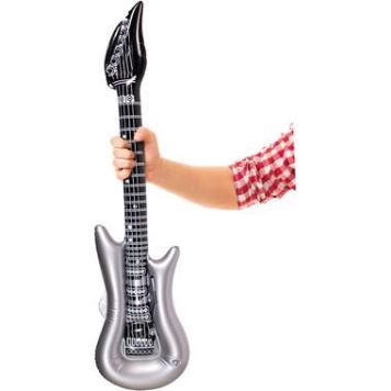 Nafukovací kytara stříbrná - rocker -100 cm