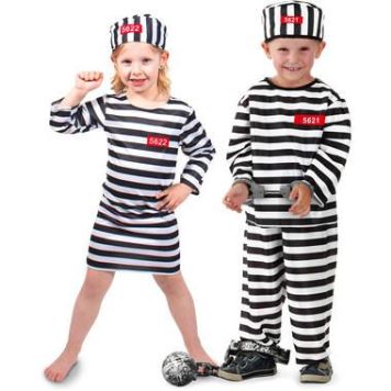 Dětský kostým vězeň - trestanec - zločinec - 3-5 let, vel. 98-116 cm