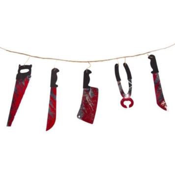 Girlanda - krvavé nářadí 180 cm - Halloween