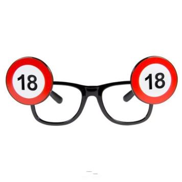 Párty brýle narozeniny dopravní značka -18 let