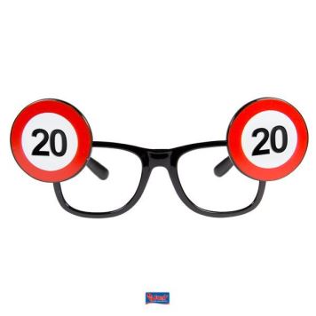Párty brýle narozeniny dopravní značka - 20 let