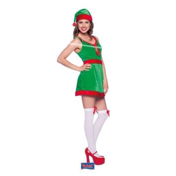 Kostým elf  - skřítek dámský vel.36-38 (S/M) - Vánoce
