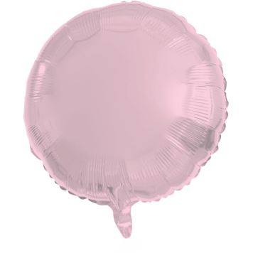 Balón foliový kulatý - pastelově růžový - 45 cm