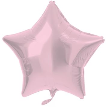Balón foliový hvězda - pastelově růžová - 48 cm