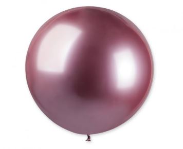 Balónek chromovaný 80 cm - růžový lesklý - 1 ks