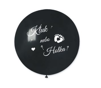 Balón latexový s nápisem " Kluk nebo holka ? " Gender reveal - Baby shower - 80 cm