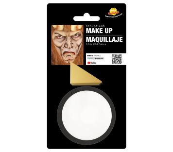 Bílý Make-up s houbou 9 g - Halloween