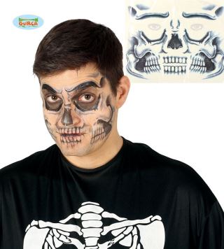Tetování na obličej - lebka - Halloween