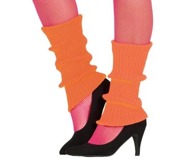 Retro návleky na kotníky neon - oranžové - 80.léta – disco