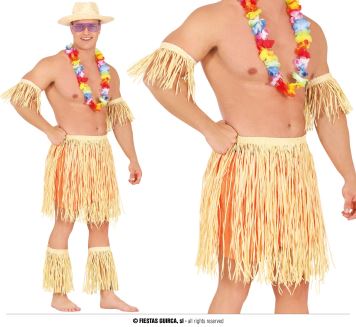 Kostým zulu - havaj sada - Hawaii - unisex - 5 ks