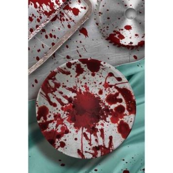 Plastová miska krvavé otisky - Krev - Halloween - 27 cm