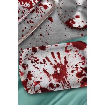 Plastový tác s krvavými otisky -  Krev - Halloween - 29 x 15 x 3 cm