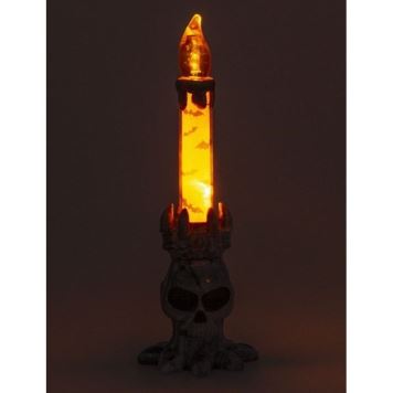 LED Svíčka s lebkou - Halloween - 22 cm